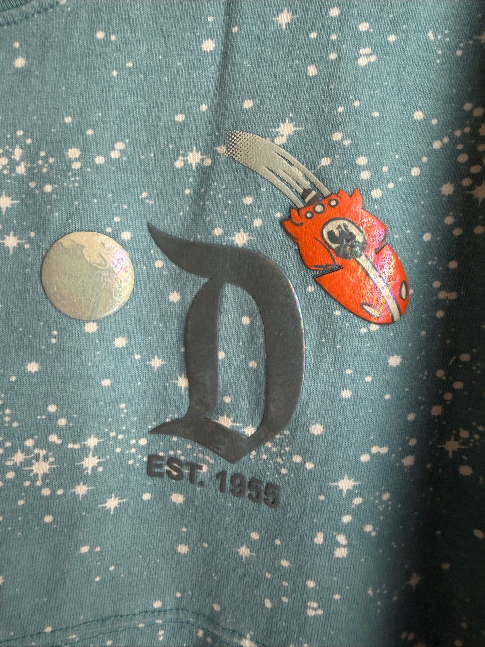 Disney Parks Tomorrowland Retro Spirit Jersey Galactic Star Print - Picture 5 of 6